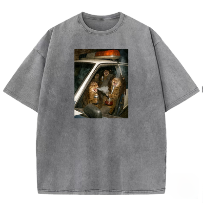Party Patrol Cats Washed T-shirt
