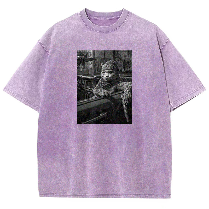 Tattooed Tabby Washed T-shirt