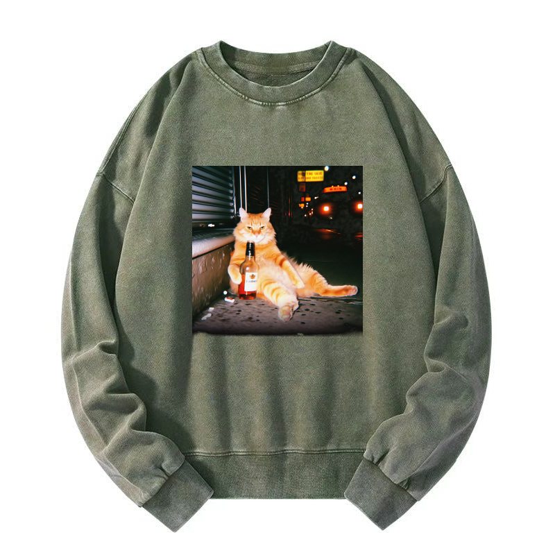 Want a drink?  Washed Sweatshirt