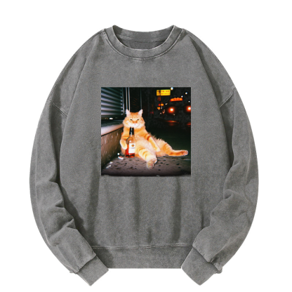 Want a drink?  Washed Sweatshirt