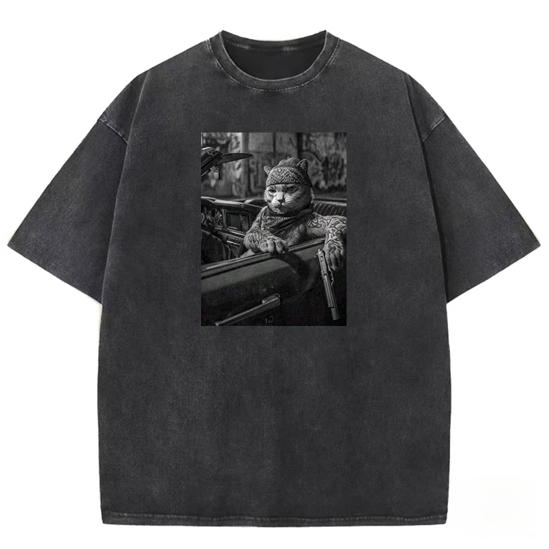 Tattooed Tabby Washed T-shirt