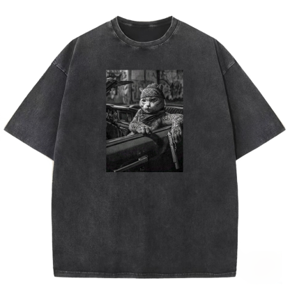 Tattooed Tabby Washed T-shirt