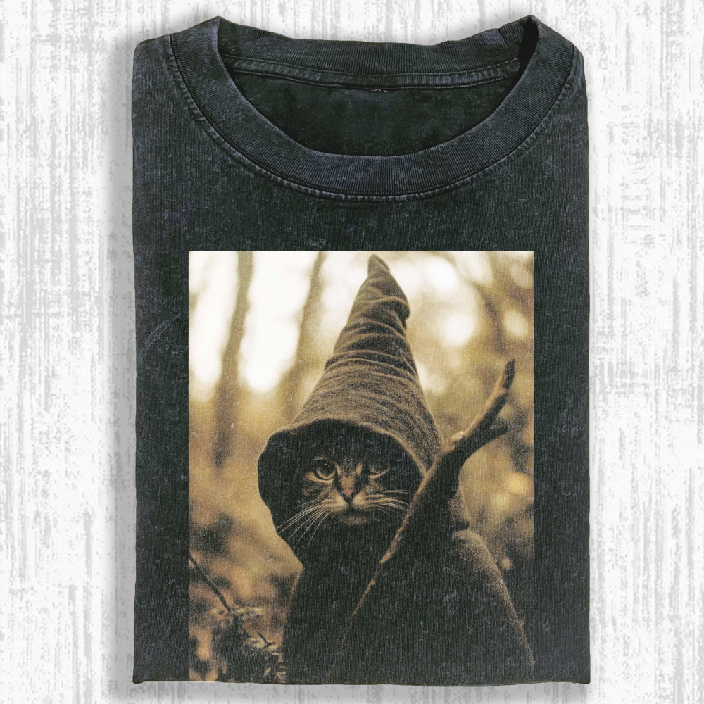 Wacky Cat Washed T-shirt