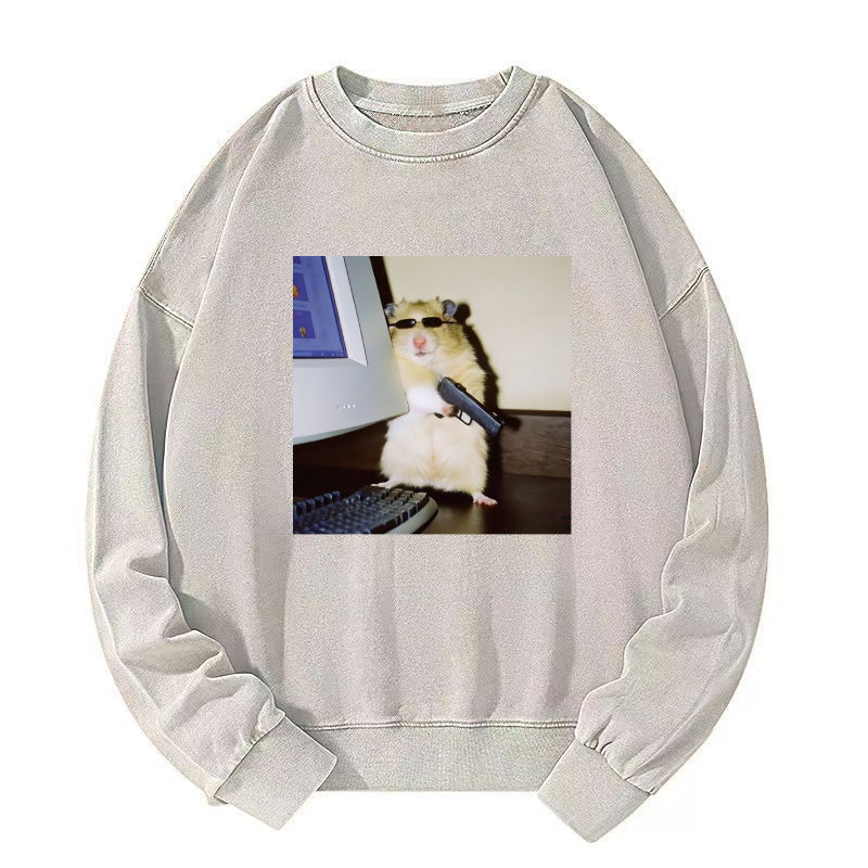 Wacky Hamster Washed Sweatshirt