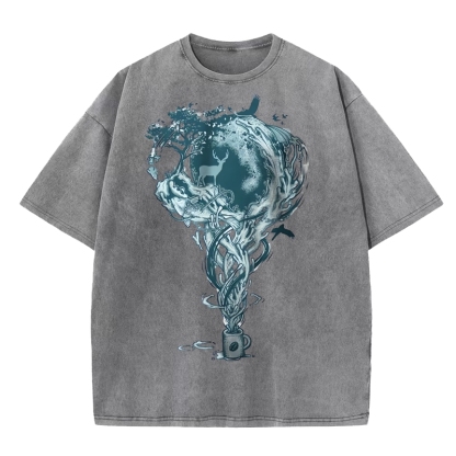 Wellcoda Imagination Art  Washed T-shirt