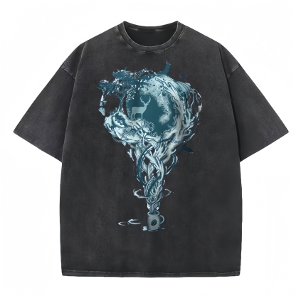 Wellcoda Imagination Art  Washed T-shirt