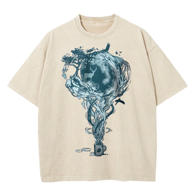 Wellcoda Imagination Art  Washed T-shirt
