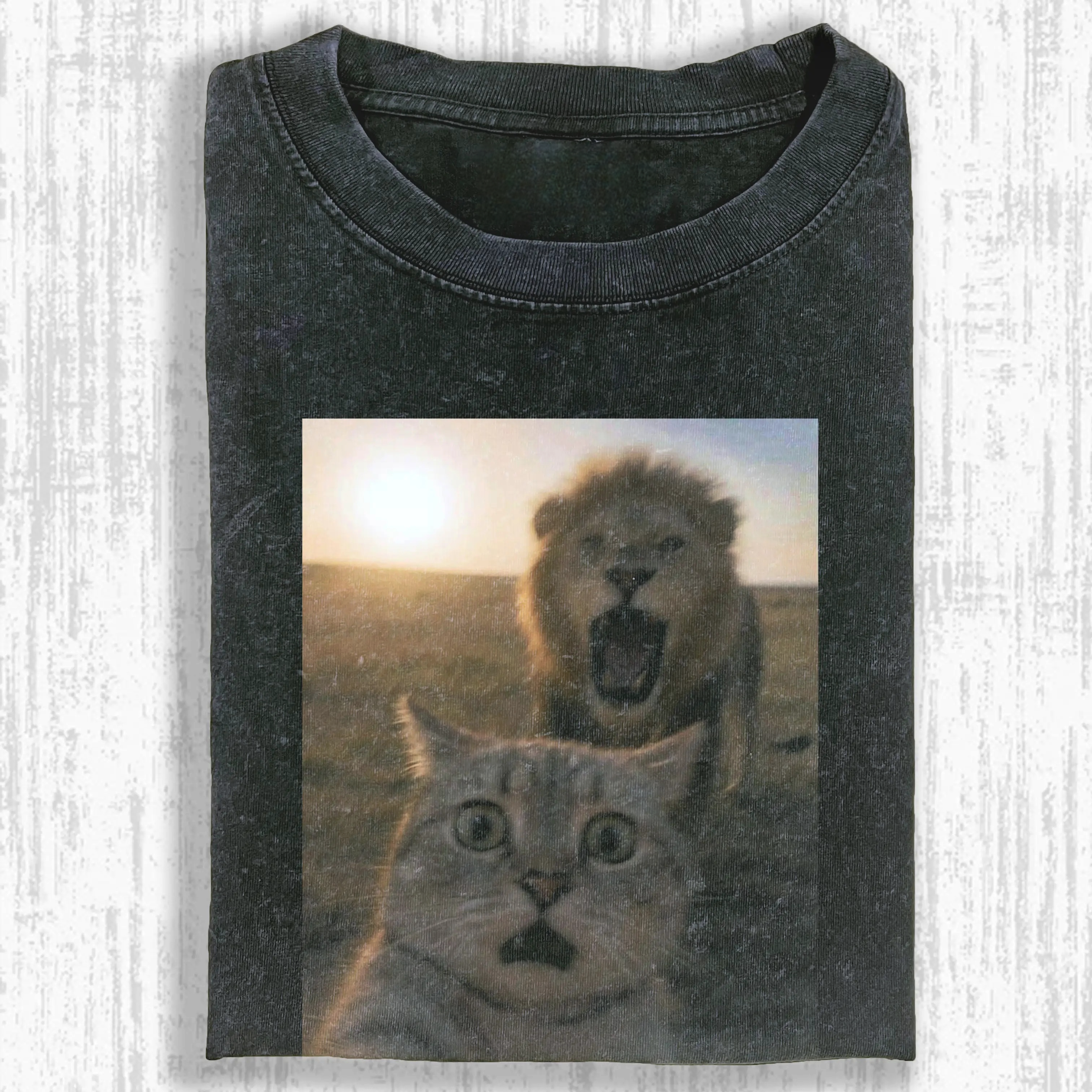 Wacky Cat Washed T-shirt