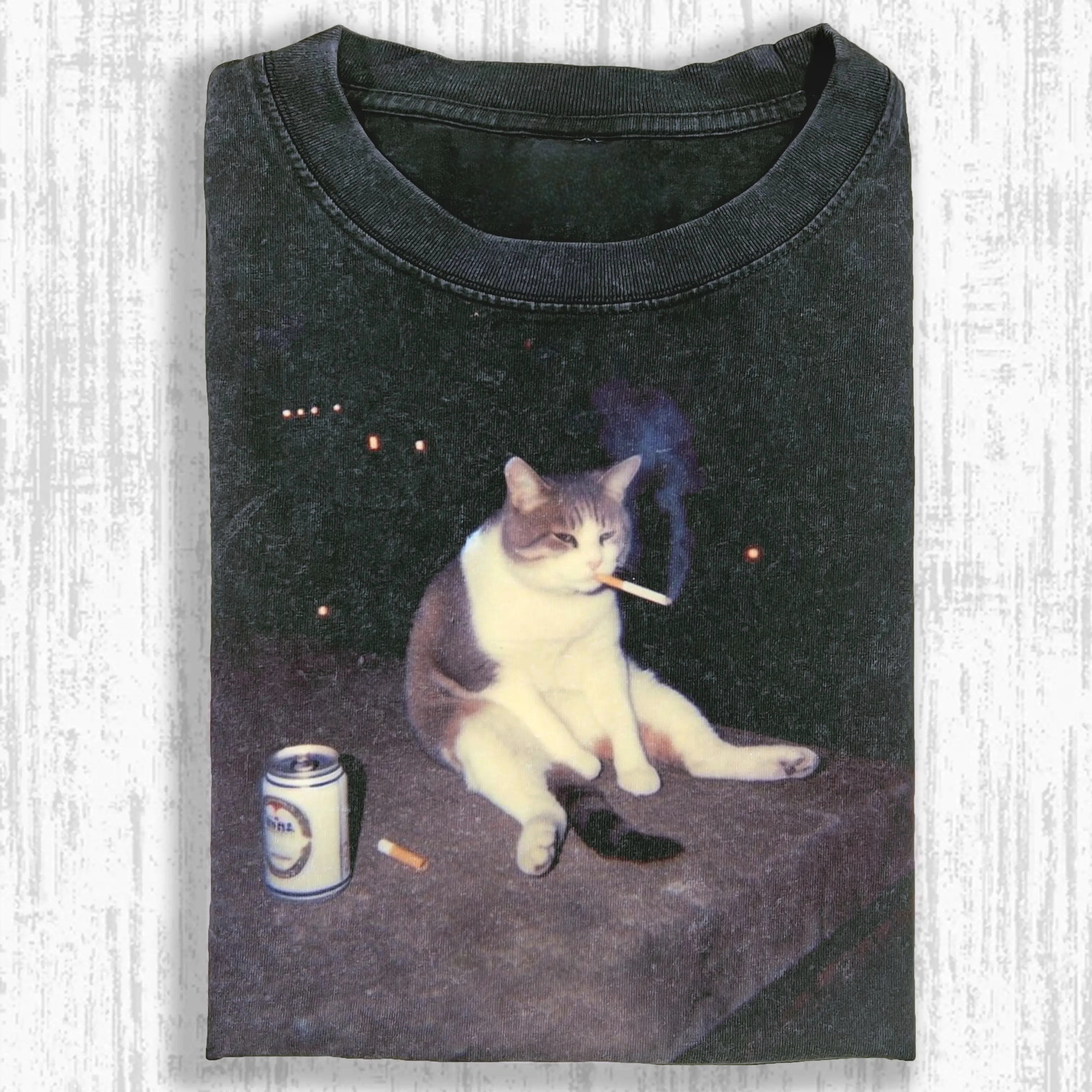 Wacky Cat Washed T-shirt
