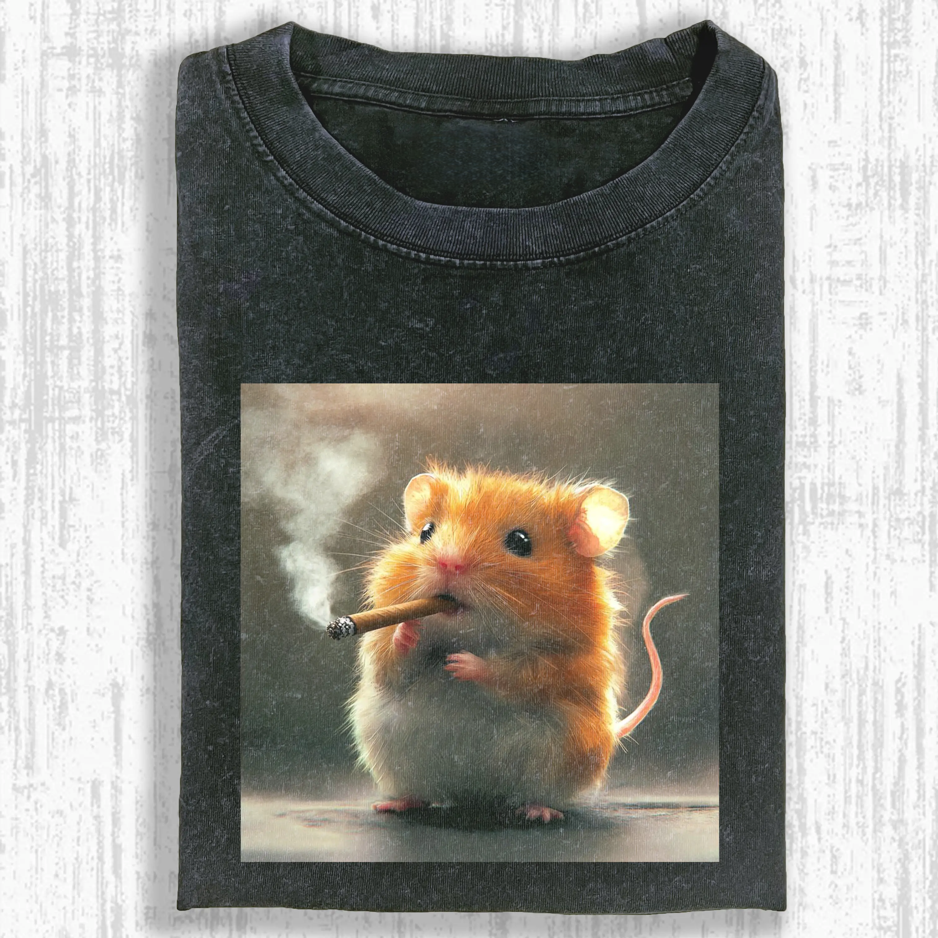 Wacky Hamster Washed T-shirt