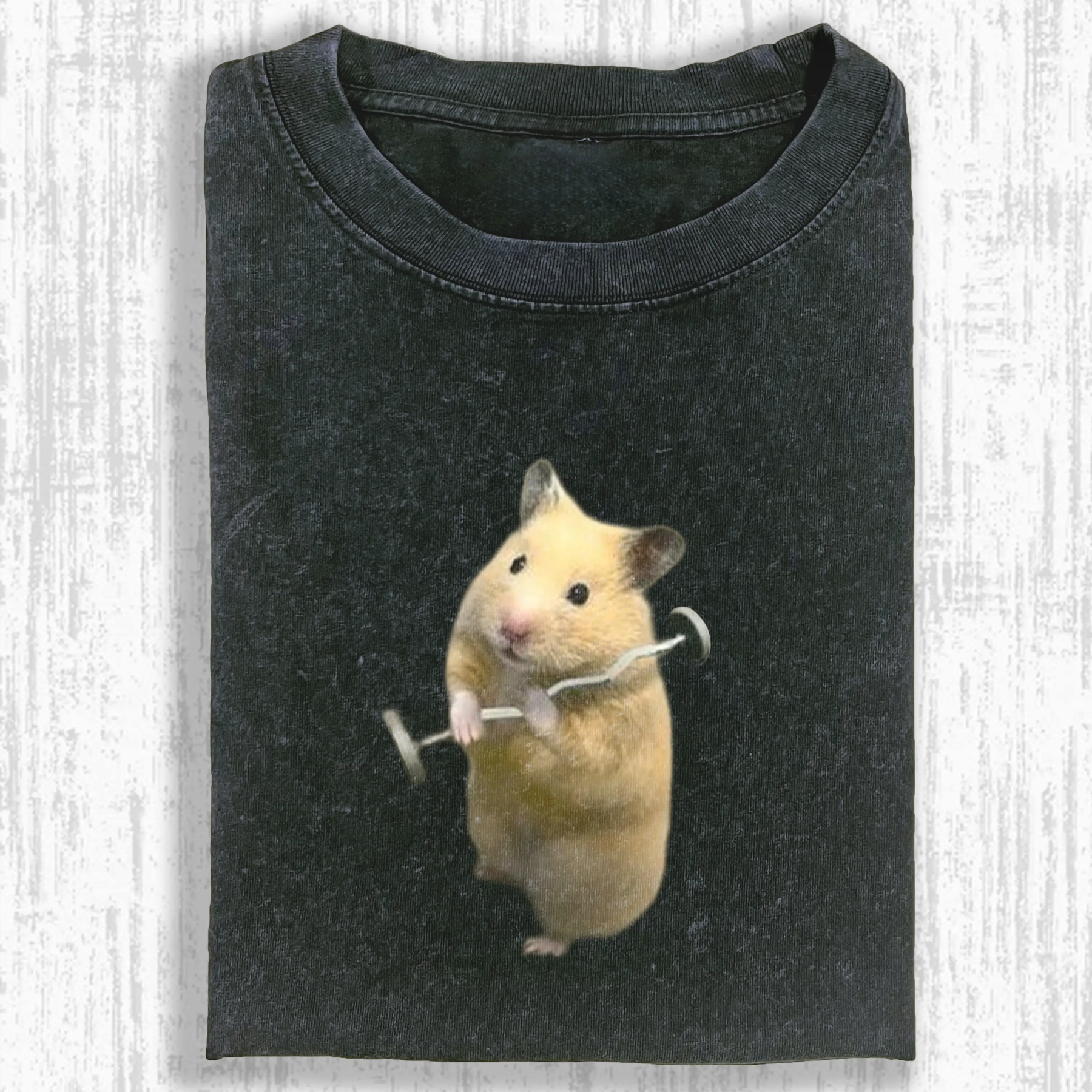 Fitness Hamster Washed T-shirt