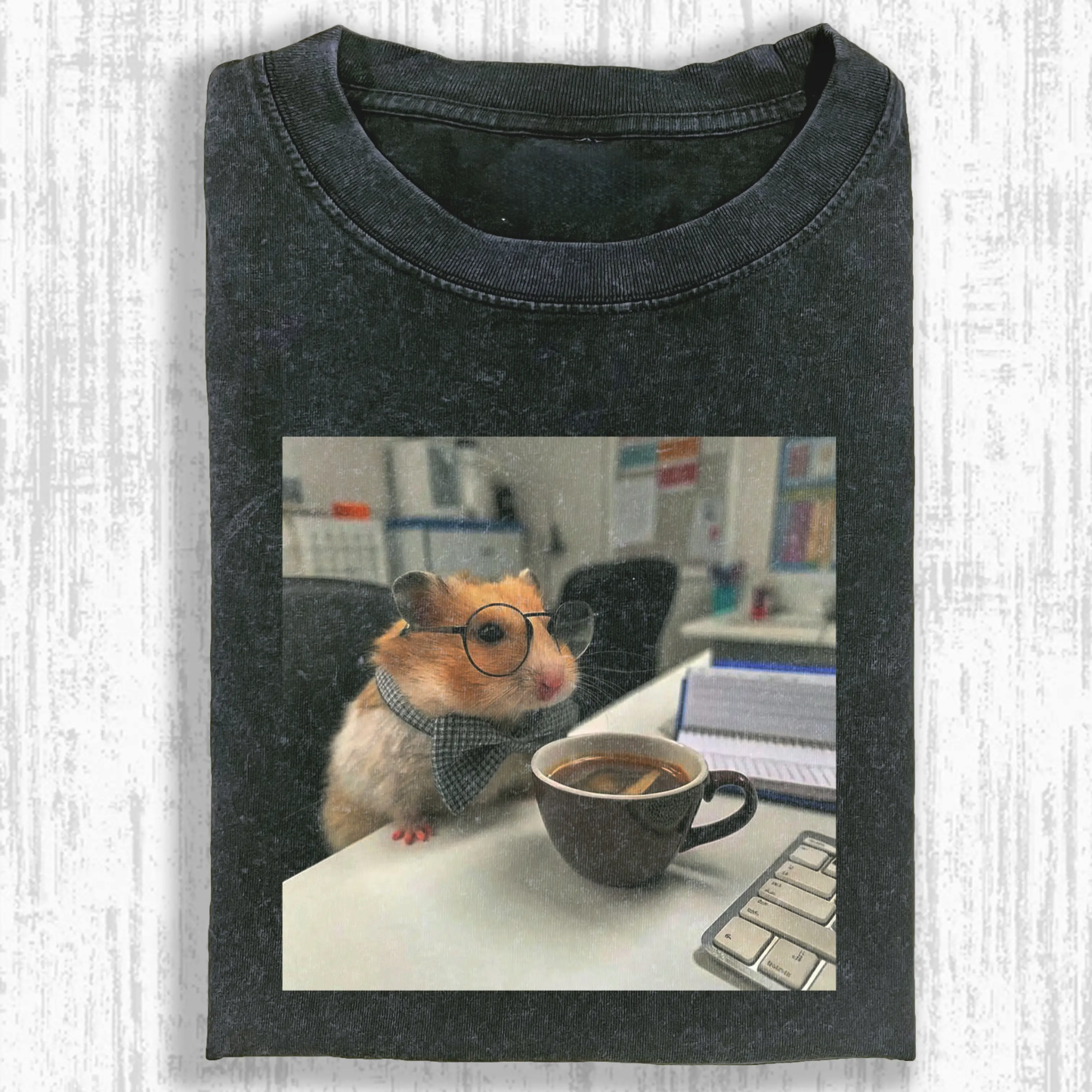 Wacky Hamster Washed T-shirt