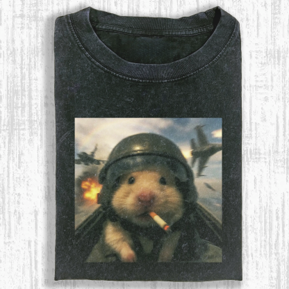 Wacky Hamster Washed T-shirt