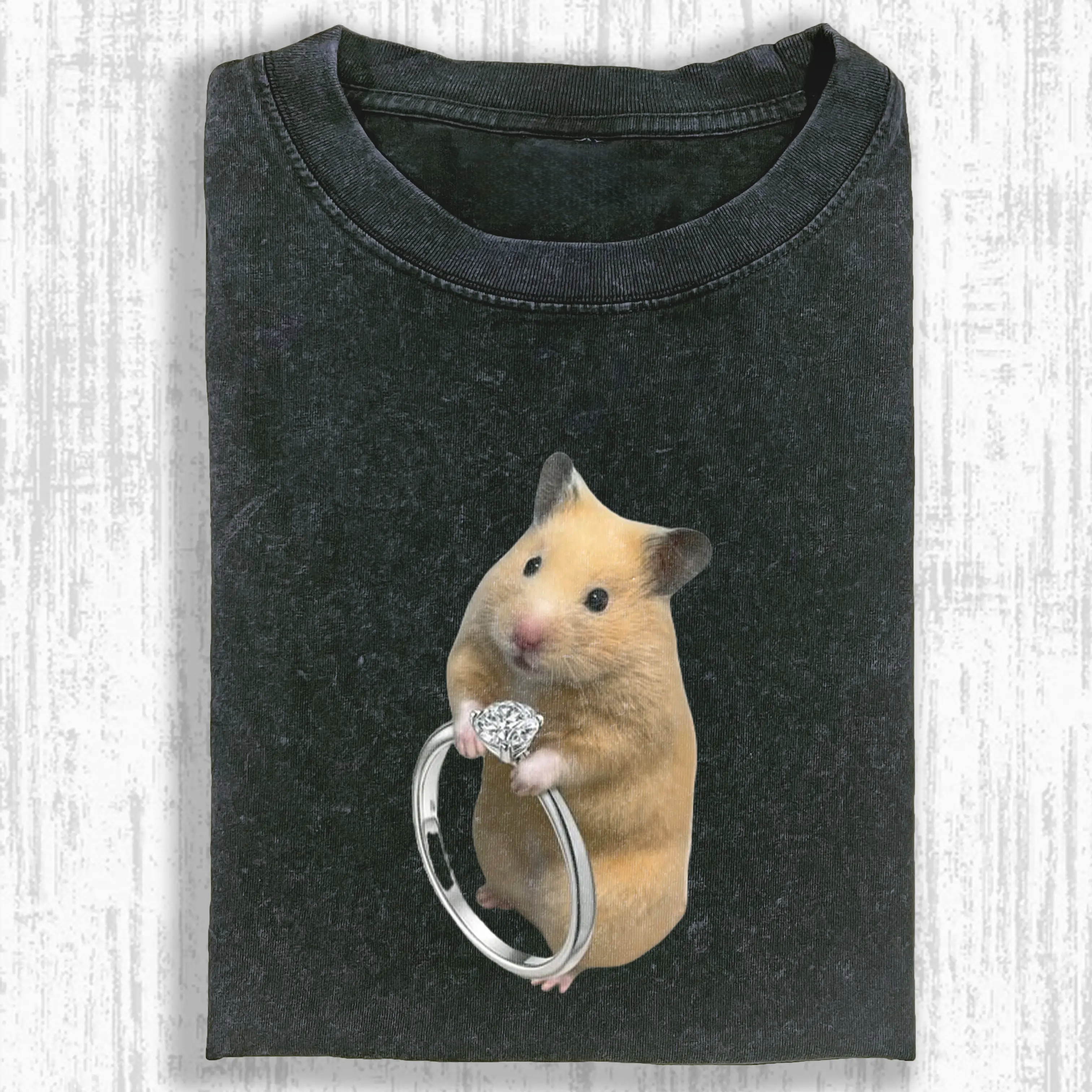 Wacky Hamster Washed T-shirt
