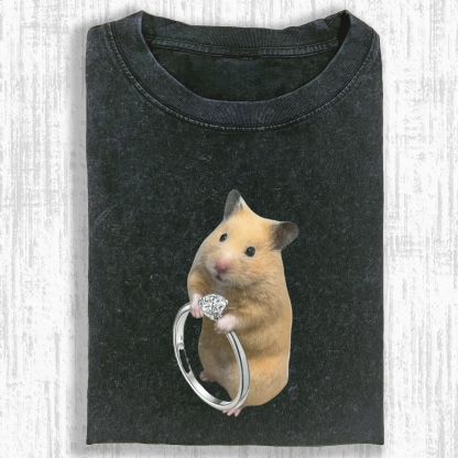 Wacky Hamster Washed T-shirt