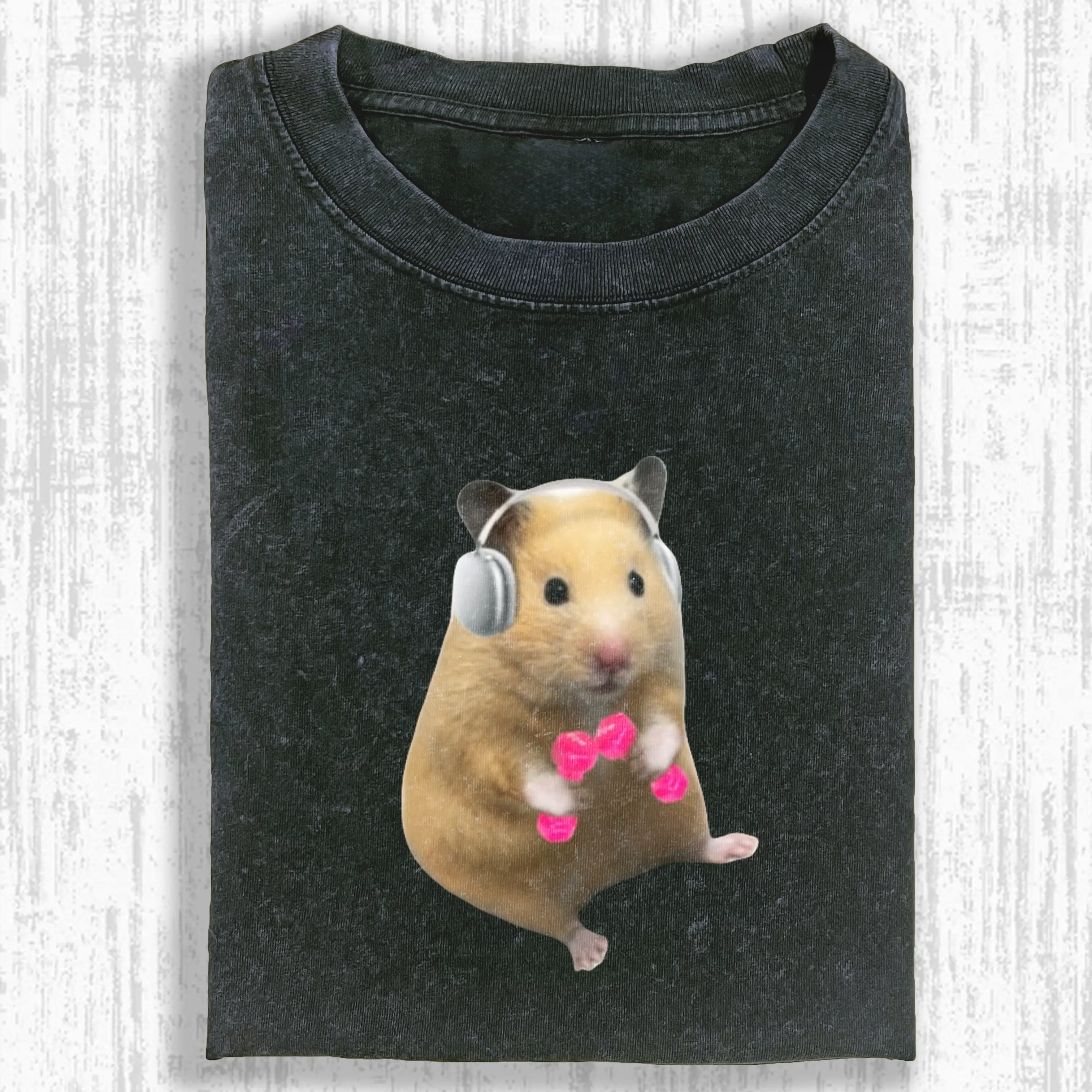 Fitness Hamster Washed T-shirt