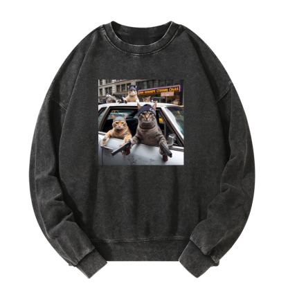 Outlaw Cat Washed Sweatshirt