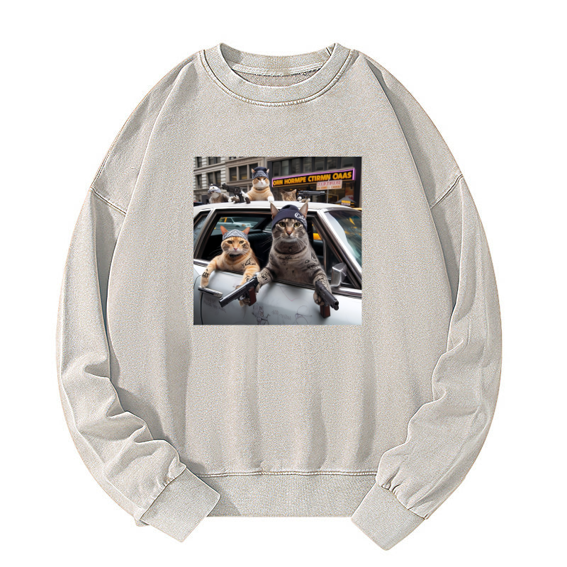 Outlaw Cat Washed Sweatshirt
