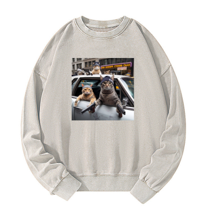 Outlaw Cat Washed Sweatshirt