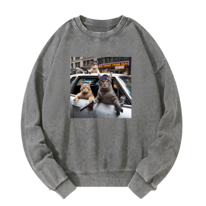Outlaw Cat Washed Sweatshirt