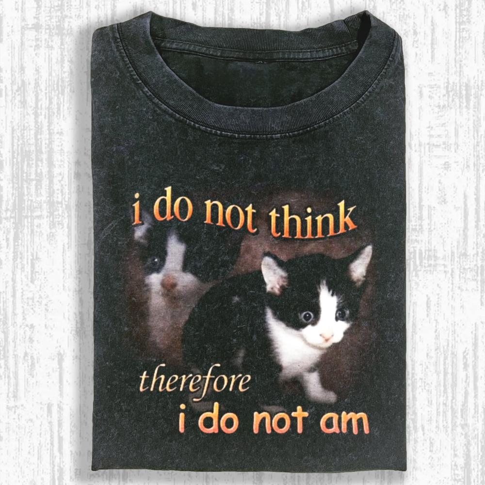 Wacky Cats Washed T-shirt