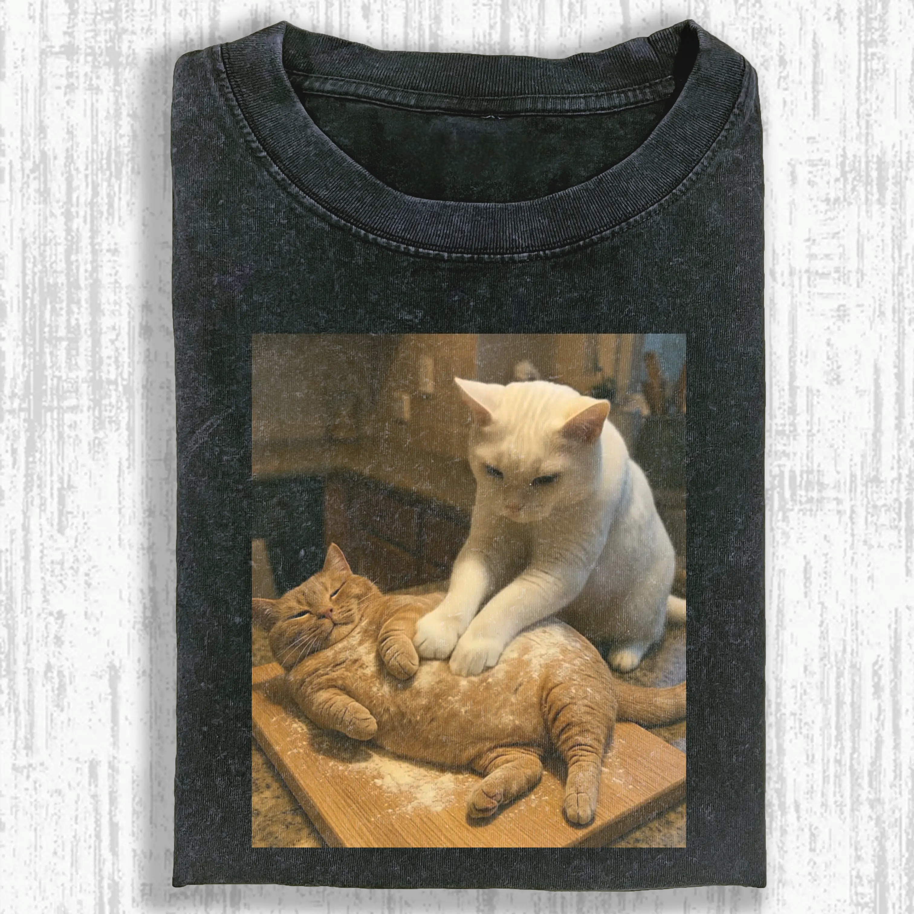 Funny Cats Washed T-shirt