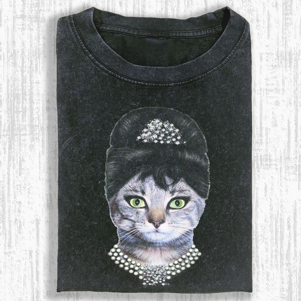 Wacky Cat Washed T-shirt
