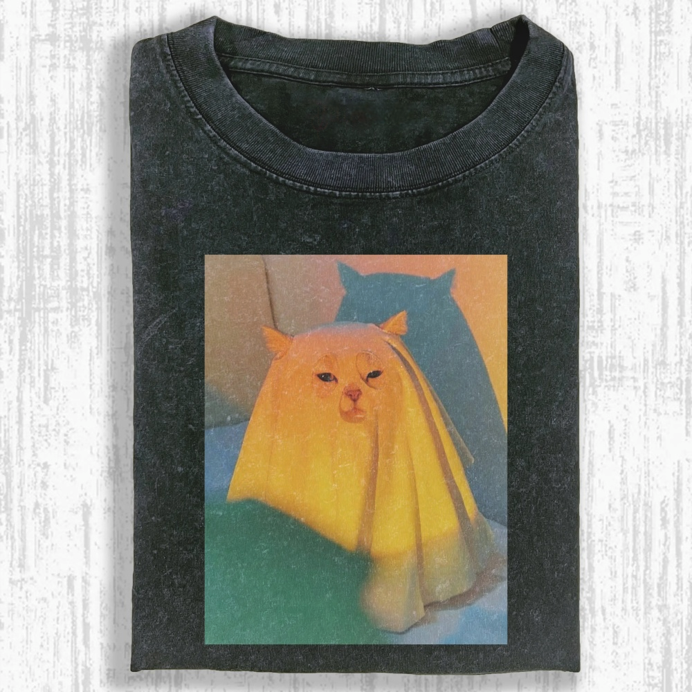 Wacky Cat Washed T-shirt