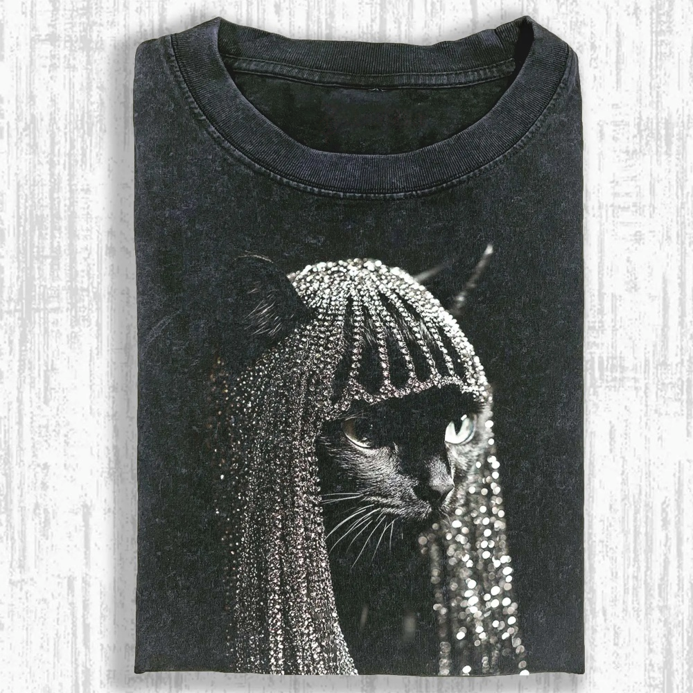 Wacky Cat Washed T-shirt