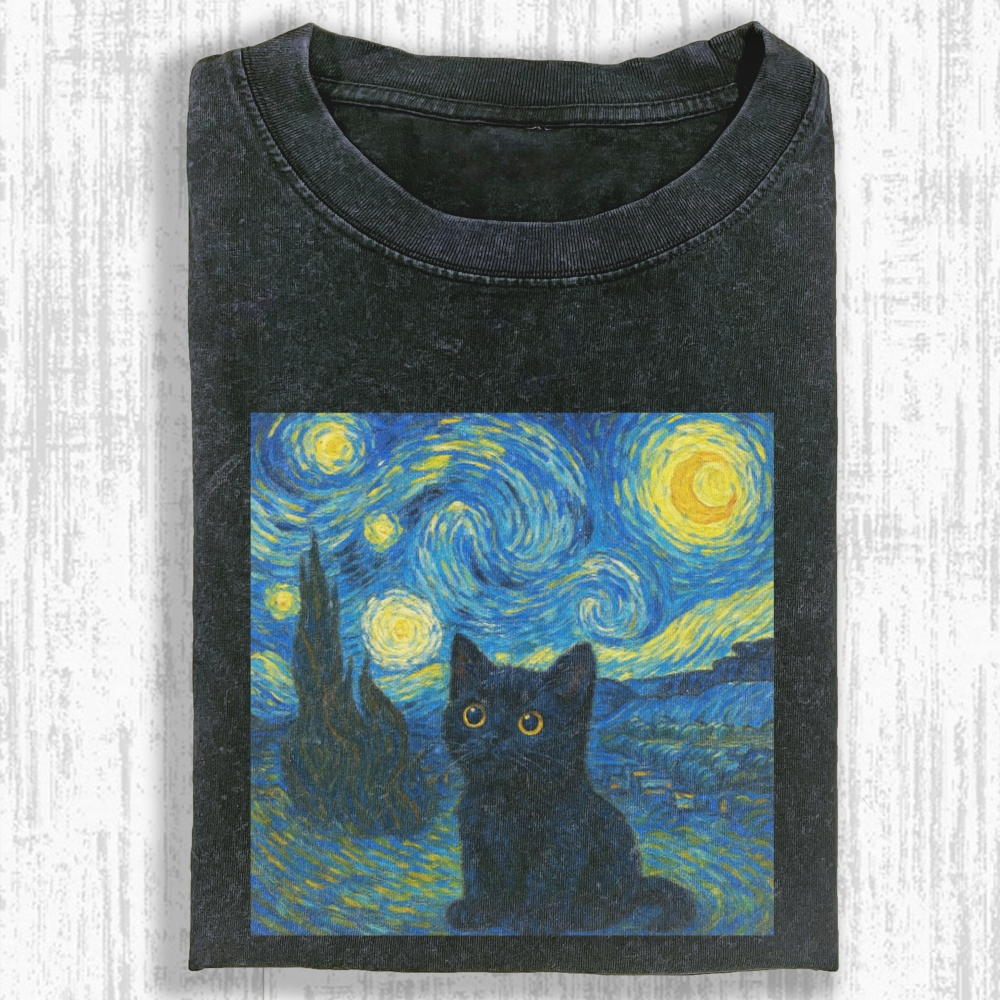 Wacky Cat Washed T-shirt