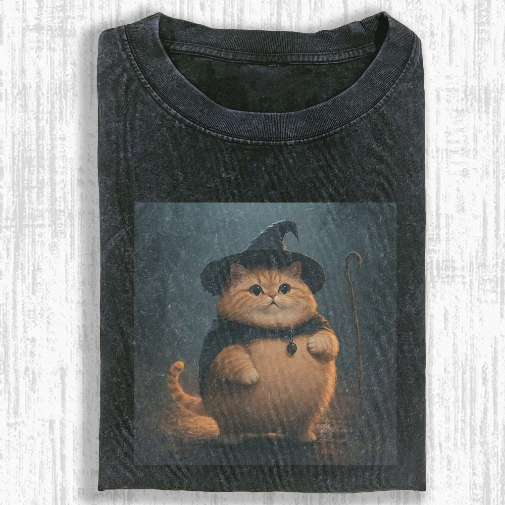 Wacky Cat Washed T-shirt