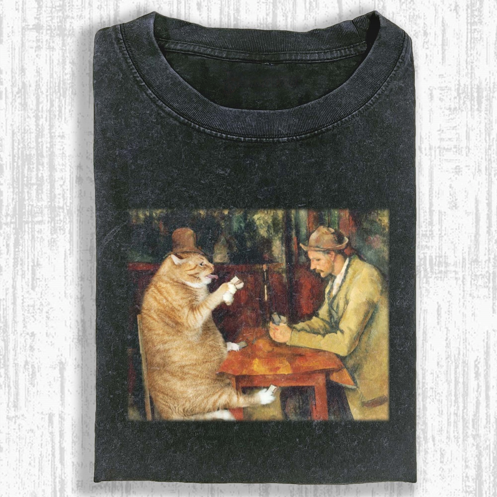 Wacky Cat Washed T-shirt
