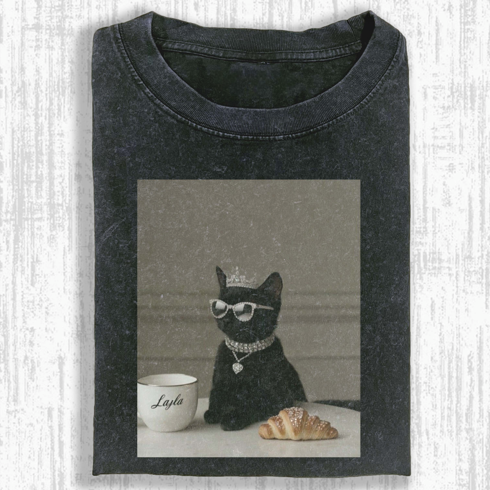 Rich cat Washed T-shirt