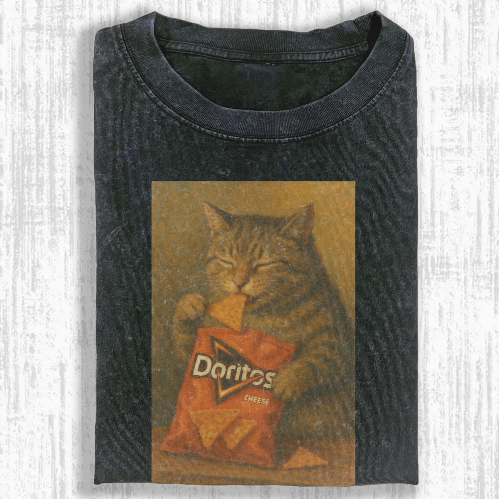 Wacky Cat Washed T-shirt
