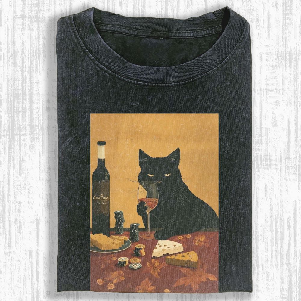 Wacky Cat Washed T-shirt