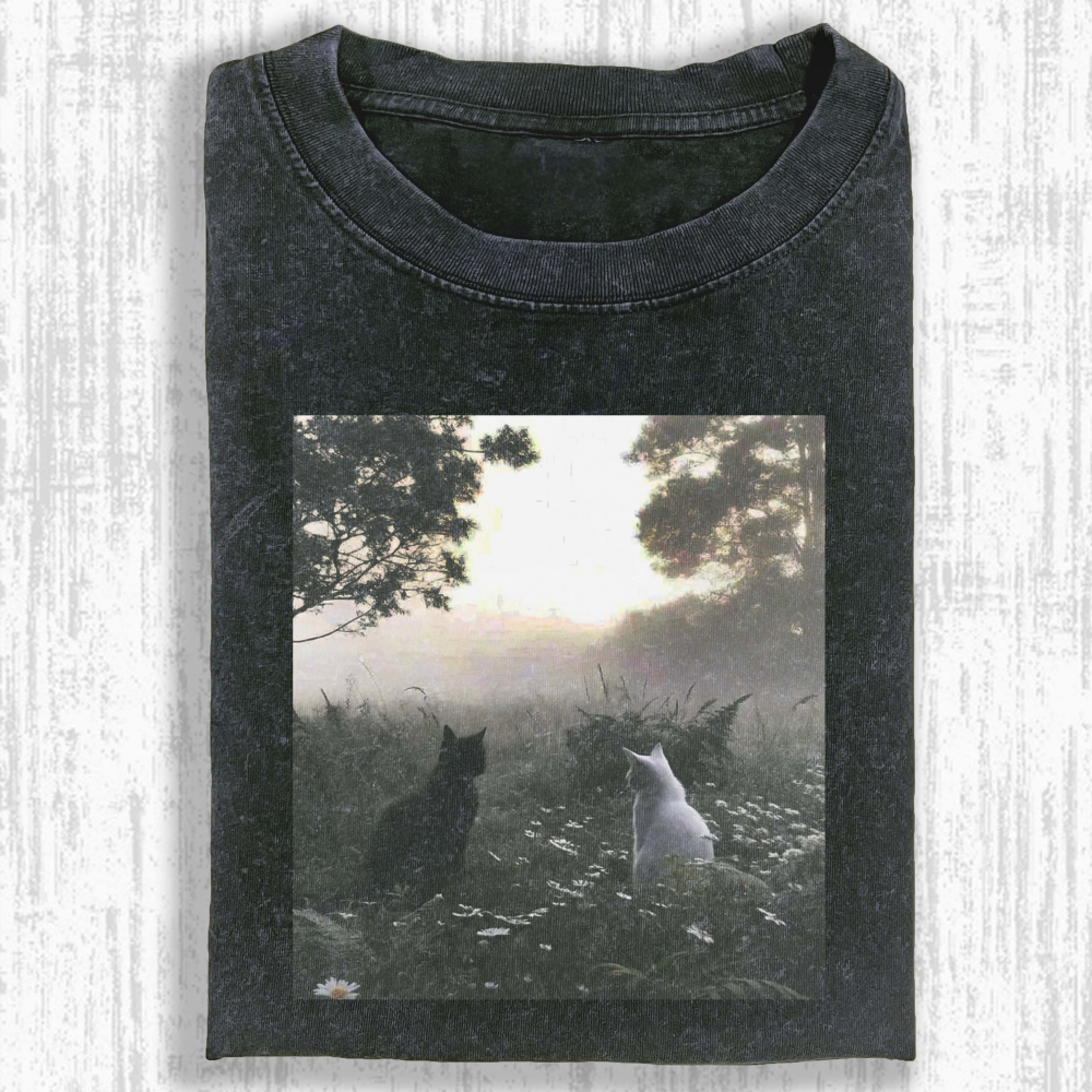 Wacky Cat Washed T-shirt