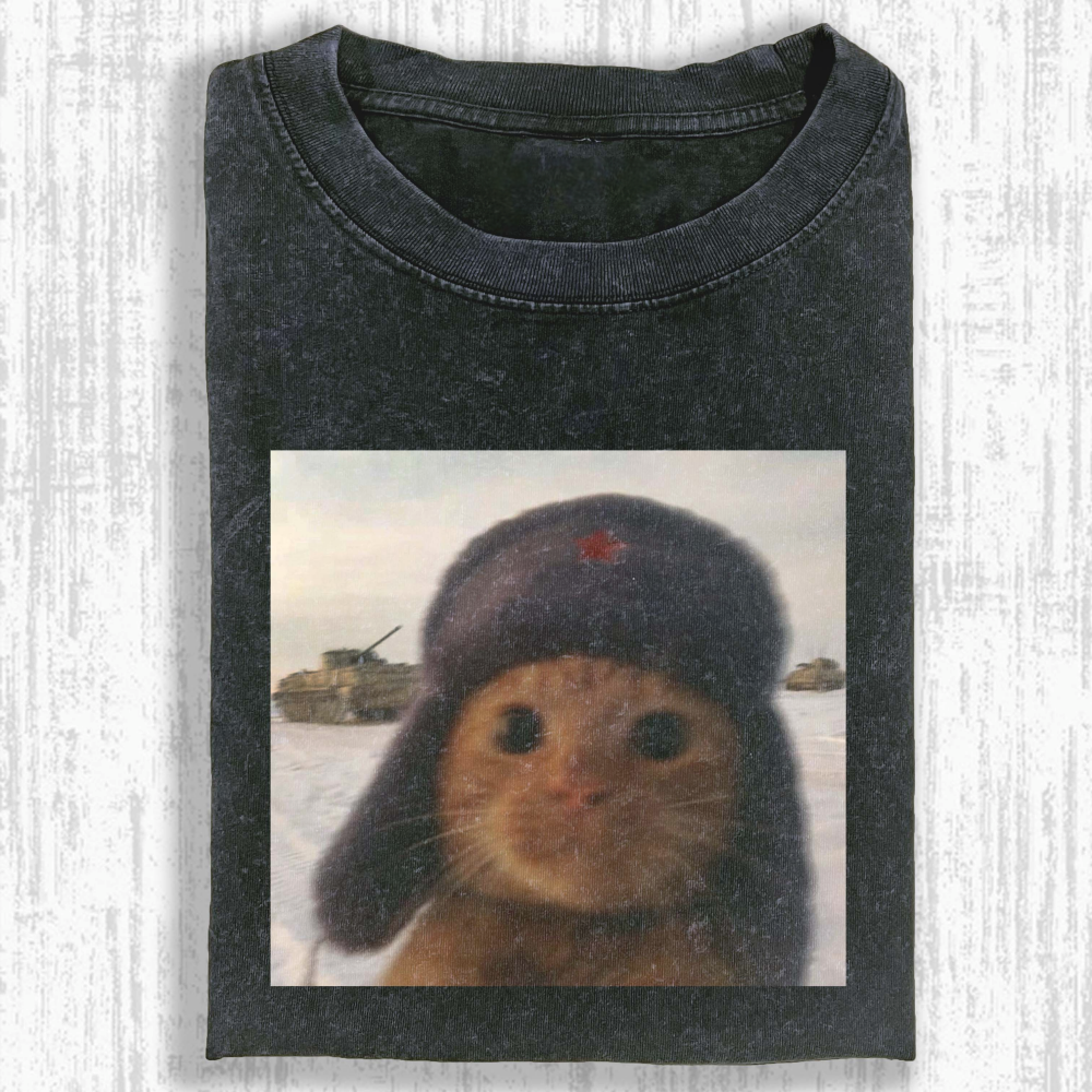 Wacky Cat Washed T-shirt