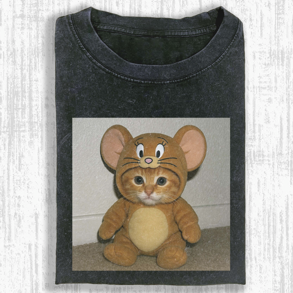 Wacky Cat Washed T-shirt