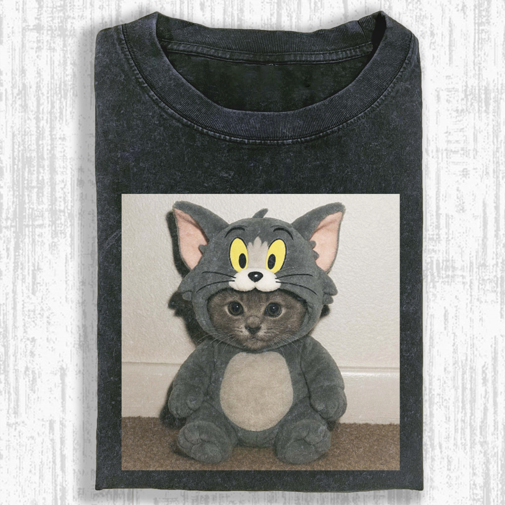 Wacky Cat Washed T-shirt