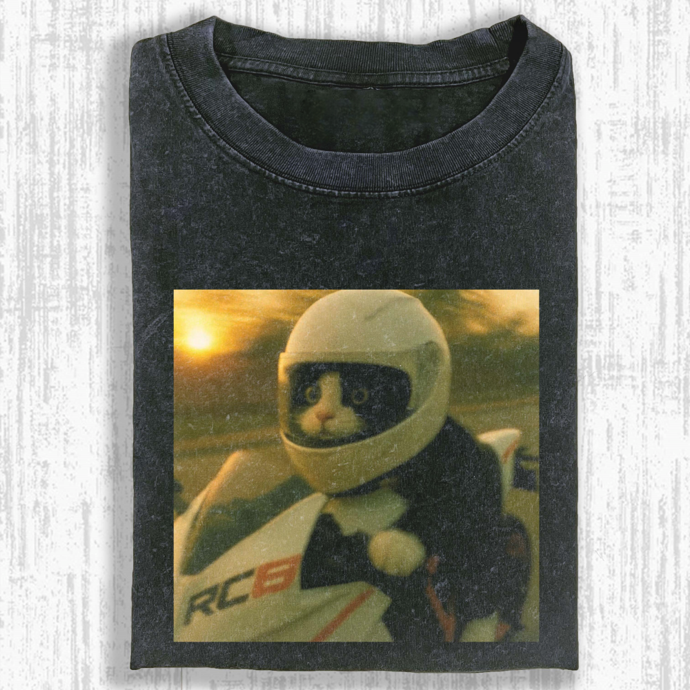 Wacky Cat Washed T-shirt