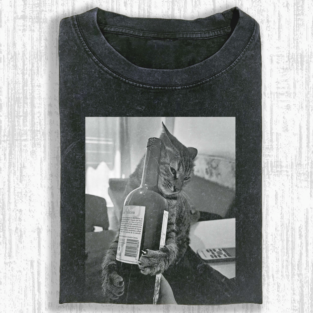 Wacky Cat Washed T-shirt