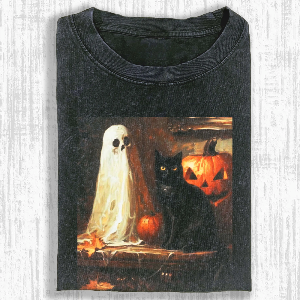 Wacky Cat Washed T-shirt