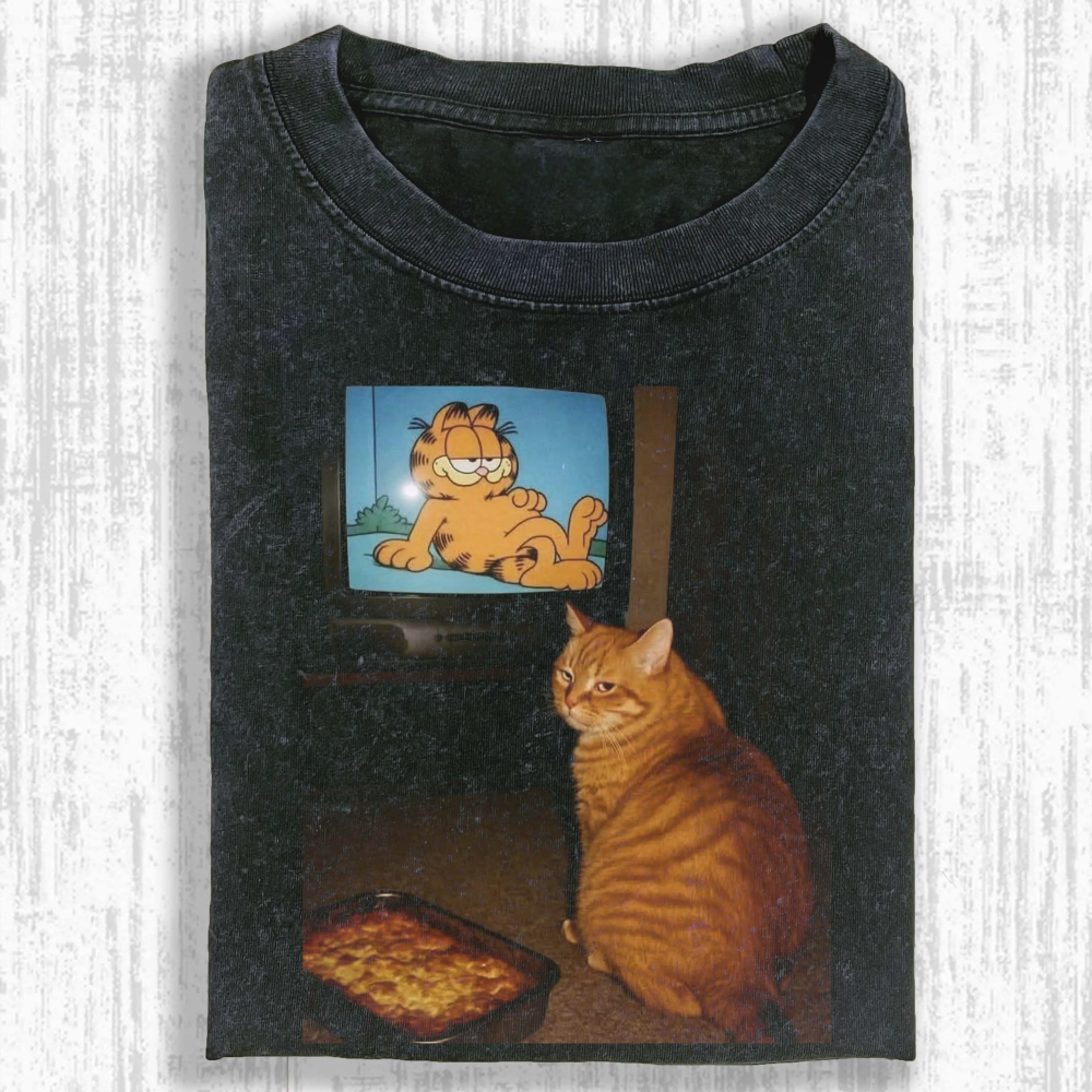 Wacky Cat Washed T-shirt