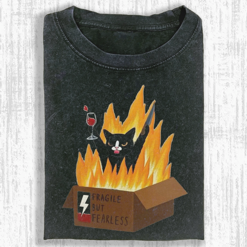 Wacky Cat Washed T-shirt