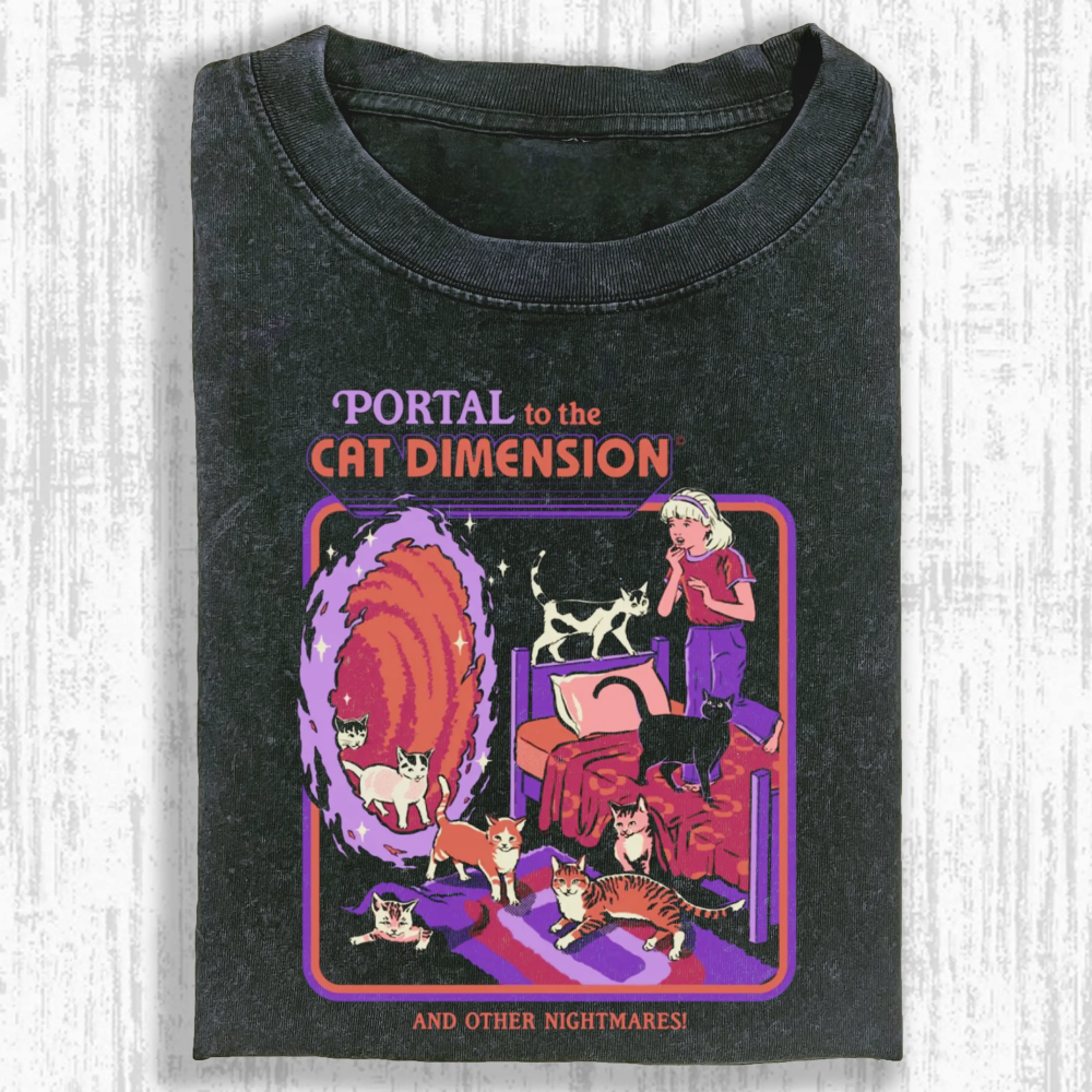 Wacky Cat Washed T-shirt