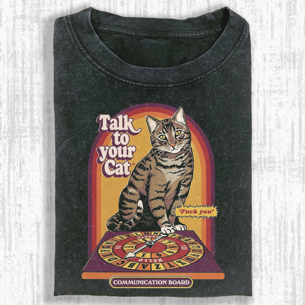 Wacky Cat Washed T-shirt