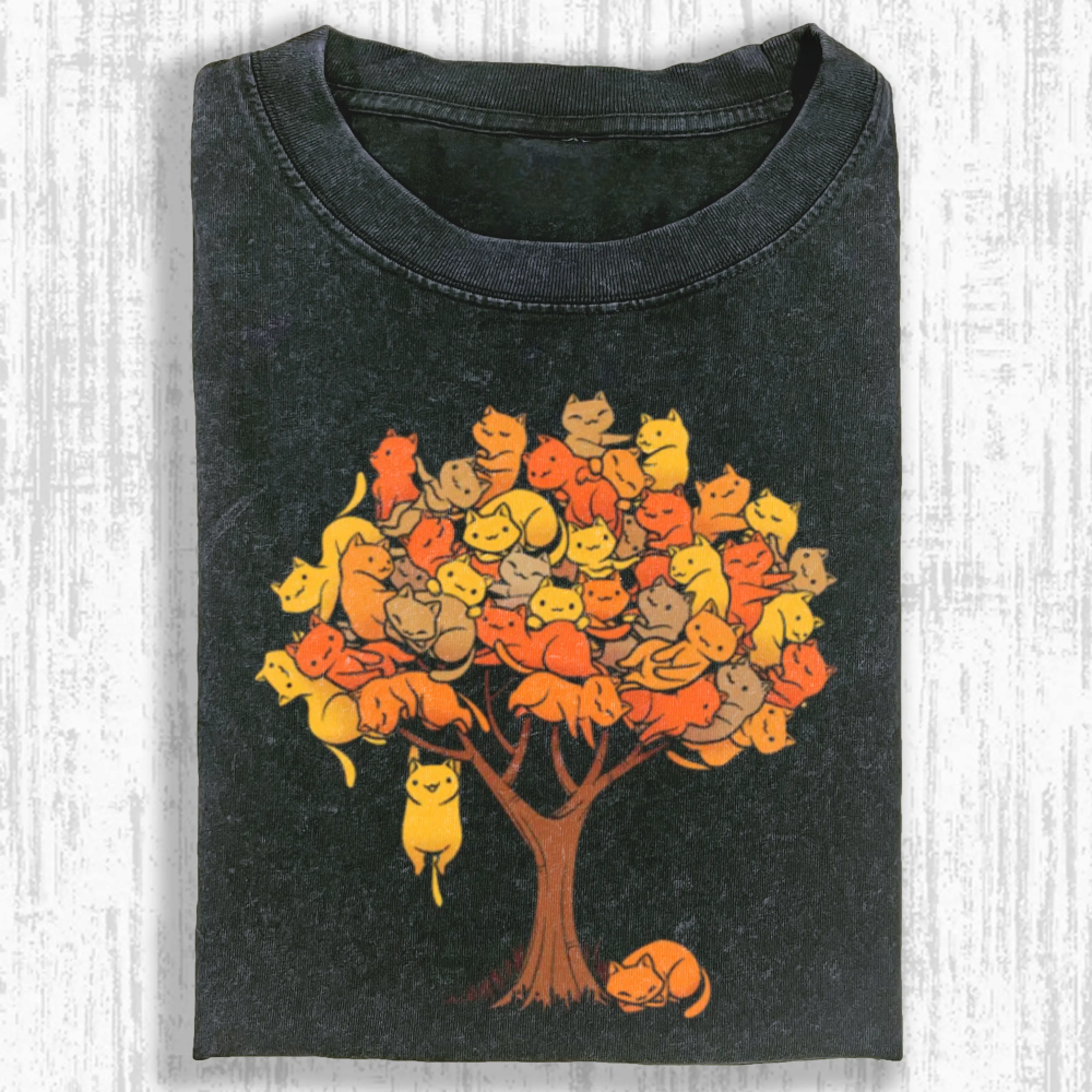 Wacky Cat Washed T-shirt