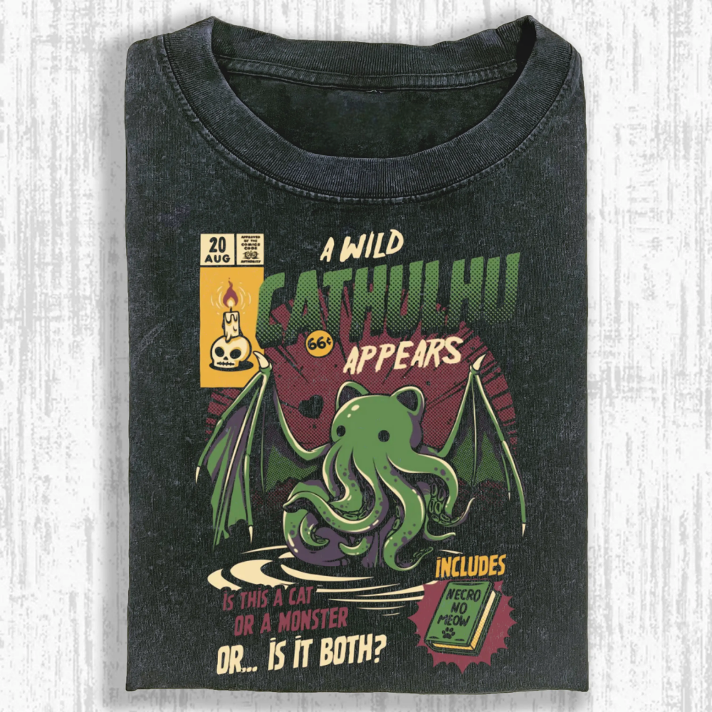 Wacky Cat Washed T-shirt