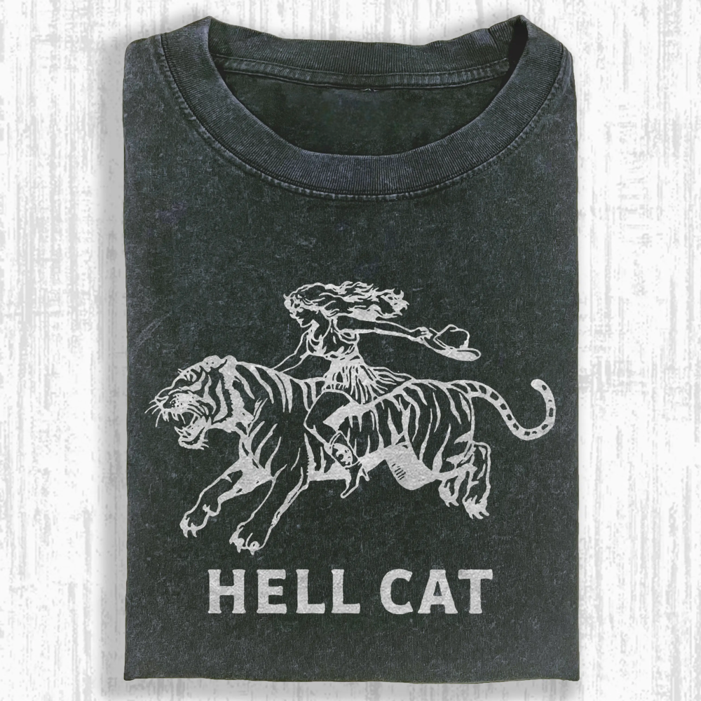 Wacky Cat Washed T-shirt