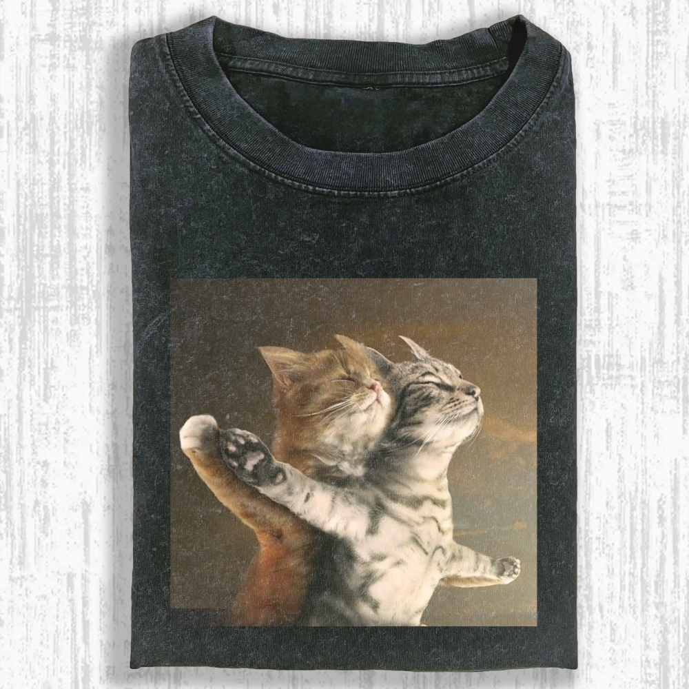 Wacky Cat Washed T-shirt